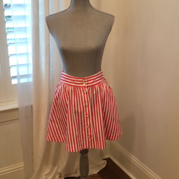 Pink and white stripe skirt - Picture 1 of 3